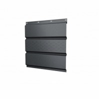 Софит Grand Line, металлический центральная перфорация, Satin с пленкой 0.5 мм, RAL 7024
