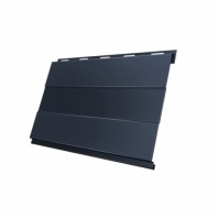 Металлический сайдинг Вертикаль Prof GL 0,5 Satin с пленкой, цвет: RAL 7024