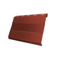 Металлический сайдинг Вертикаль Prof GL 0,5 Satin с пленкой, цвет: RAL 8004