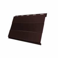 Металлический сайдинг Вертикаль Prof GL 0,5 Satin с пленкой, цвет: RAL 8017