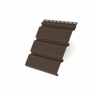 Софит Grand Line, виниловый полная перфорация, цвет: коричневый