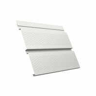 Софит Grand Line Квадро брус, металлический полная перфорация, Drap 0.45 мм, RAL 9003