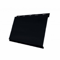 Металлический сайдинг Вертикаль Classic GL 0,5 Satin Matt, цвет: RAL 9005