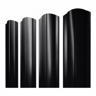 Круглый фигурный штакетник 0.5 PurPro Matt RAL 9005