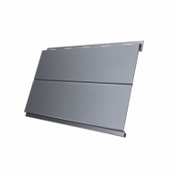 Металлический сайдинг Вертикаль Line GL 0,45 PE с пленкой, цвет: RAL 9006