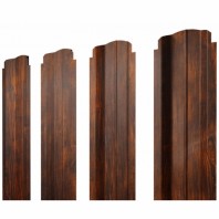П-образный А фигурный штакетник 0.45 Print Elite Chestnut Wood