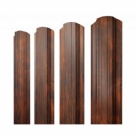 Прямоугольный фигурный штакетник 0.45 Print Elite Chestnut Wood