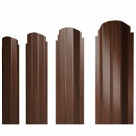 П-образный А фигурный штакетник 0.45 Print Elite Choco Wood