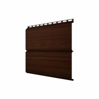 Металлический сайдинг Экобрус, GL 0,45 Print Twincolor, цвет: Choco Wood