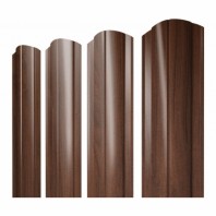 Круглый фигурный штакетник 0.45  Print Elite Choco Wood