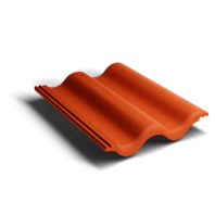 Цементно-песчаная рядовая черепица Kriastak Classic, цвет: кирпично-красный