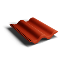 Цементно-песчаная рядовая черепица Kriastak Classic, цвет: красный