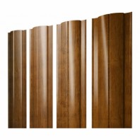 Штакетник металлический круглый 0.5 мм, Print Elite Golden Wood