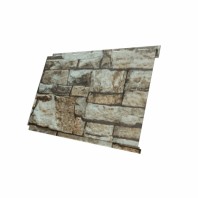 Металлический сайдинг Вертикаль Classic GL 0,45 Print Twincolor с пленкой, цвет: Fine Stone