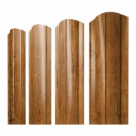 Круглый фигурный штакетник 0.45  Print Elite Golden Wood