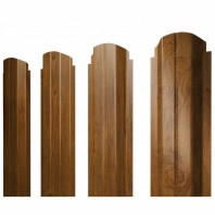 П-образный А фигурный штакетник 0.45 Print Elite Golden Wood