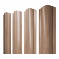 Круглый фигурный штакетник 0.45  Print Elite Honey Wood