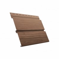 Софит Grand Line Квадро брус, металлический полная перфорация, Print Twincolor 0.45 мм, Honey Wood