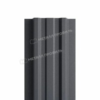 Штакетник прямоугольный фигурный МП, Lane-O, 0.45 мм Viking MP, RAL 7024