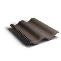 Цементно-песчаная рядовая черепица Kriastak Lite, цвет: неокрашенный коричневый