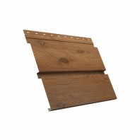 Софит Grand Line Квадро брус, металлический полная перфорация, Print Twincolor 0.45 мм, Nutwood