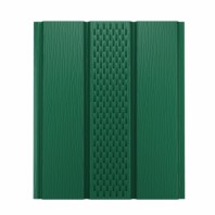 Софит Aquasystem, металлический центральная перфорация, из стали GreenCoat Pural BT 0.5 мм, RAL 6005