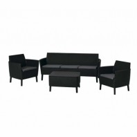 Комплект садовой мебели Salemo 3 Seater Set, графит