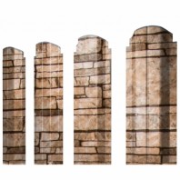 П-образный А фигурный штакетник 0.45 Print Elite Sand Wood