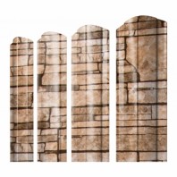 Круглый фигурный штакетник 0.45  Print Elite Sand Stone