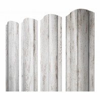 Круглый фигурный штакетник 0.45  Print Elite Snow Wood