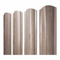 Круглый фигурный штакетник 0.45  Print Elite White Wood