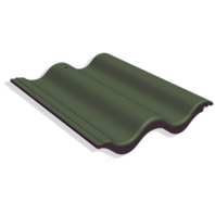 Рядовая черепица Benders Palema Benderit, цвет: зеленый