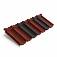 Композитная черепица Metrotile Mistral Цвет: Красно-черный
