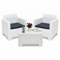 Комплект садовой мебели Rattan Nebraska Terrace, белый