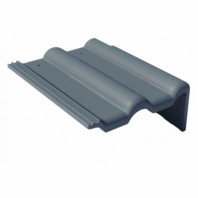 Цементно-песчаная боковая правая черепица Braas Франкфуртская, цвет: Графит