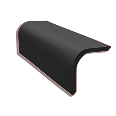 Цементно-песчаная боковая черепица Kriastak Classic цвет: Чёрный