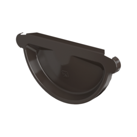 Заглушка желоба универсальная, Технониколь, Ø125 мм, Puretan, цвет: Темно-коричневый