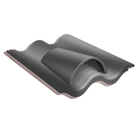 Цементно-песчаная вентиляционная черепица Kriastak Antik цвет: Серый