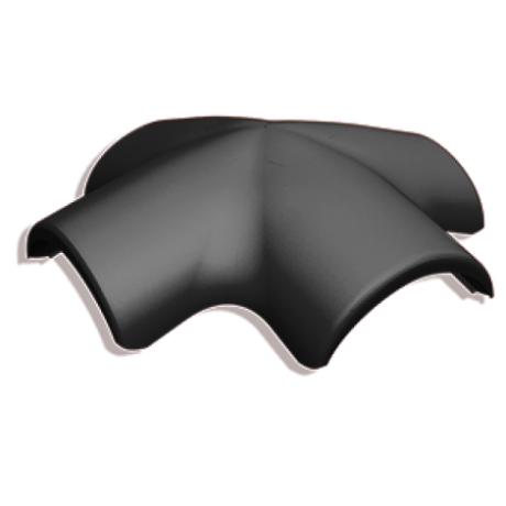 Цементно-песчаная Х-образная черепица Kriastak Classic цвет: Чёрный