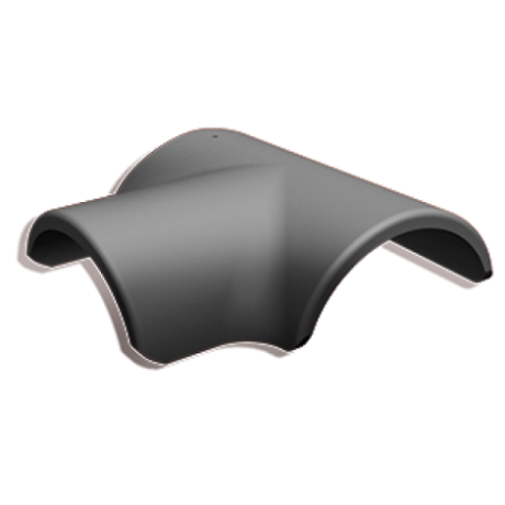 Цементно-песчаная Т-образная черепица Kriastak Antik цвет: Серый