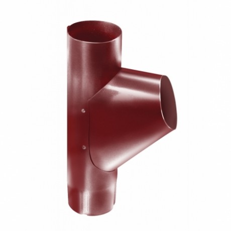 Тройник трубы, Grand Line, Ø90 мм, Granite - double, RAL 3011