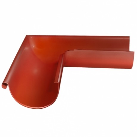 Угол желоба наружный 90°, Grand Line, Ø125 мм, Granite - double, RAL 8004