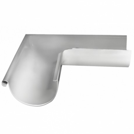 Угол желоба наружный 90°, Grand Line, Ø150 мм, Granite - double, RAL 9003