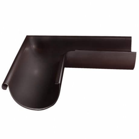 Угол желоба наружный 90°, Grand Line, Ø150 мм, Granite - double, RAL 8017