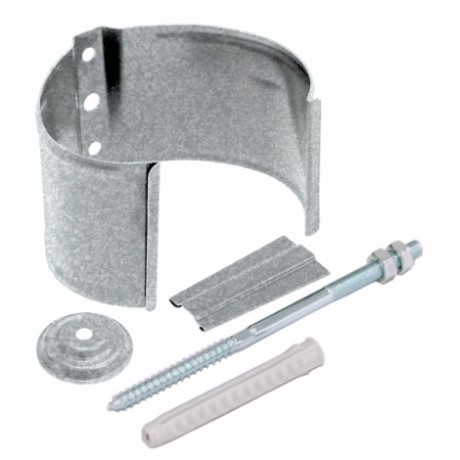 Хомут трубы на кирпичную стену Grand Line, Ø90 мм, Al-Zn