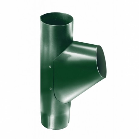 Тройник трубы, Grand Line, Ø90 мм, Granite - double, RAL 6005