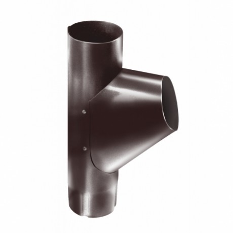 Тройник трубы, Grand Line, Ø90 мм, Granite - double, RAL 8017