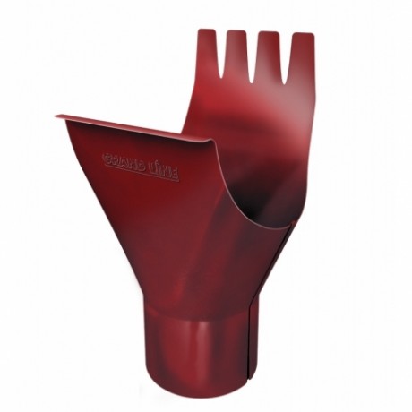 Водосток Гранд Лайн, воронка желоба Ø125mm Granite double RAL 3011