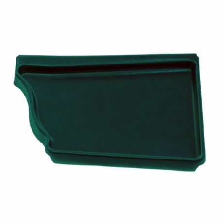 Заглушка желоба правая Grand Line Vortex, Ø127 мм, PE, RAL 6005