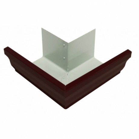 Угол желоба наружный 90° Grand Line Vortex, Ø127 мм, PE, RAL 8017